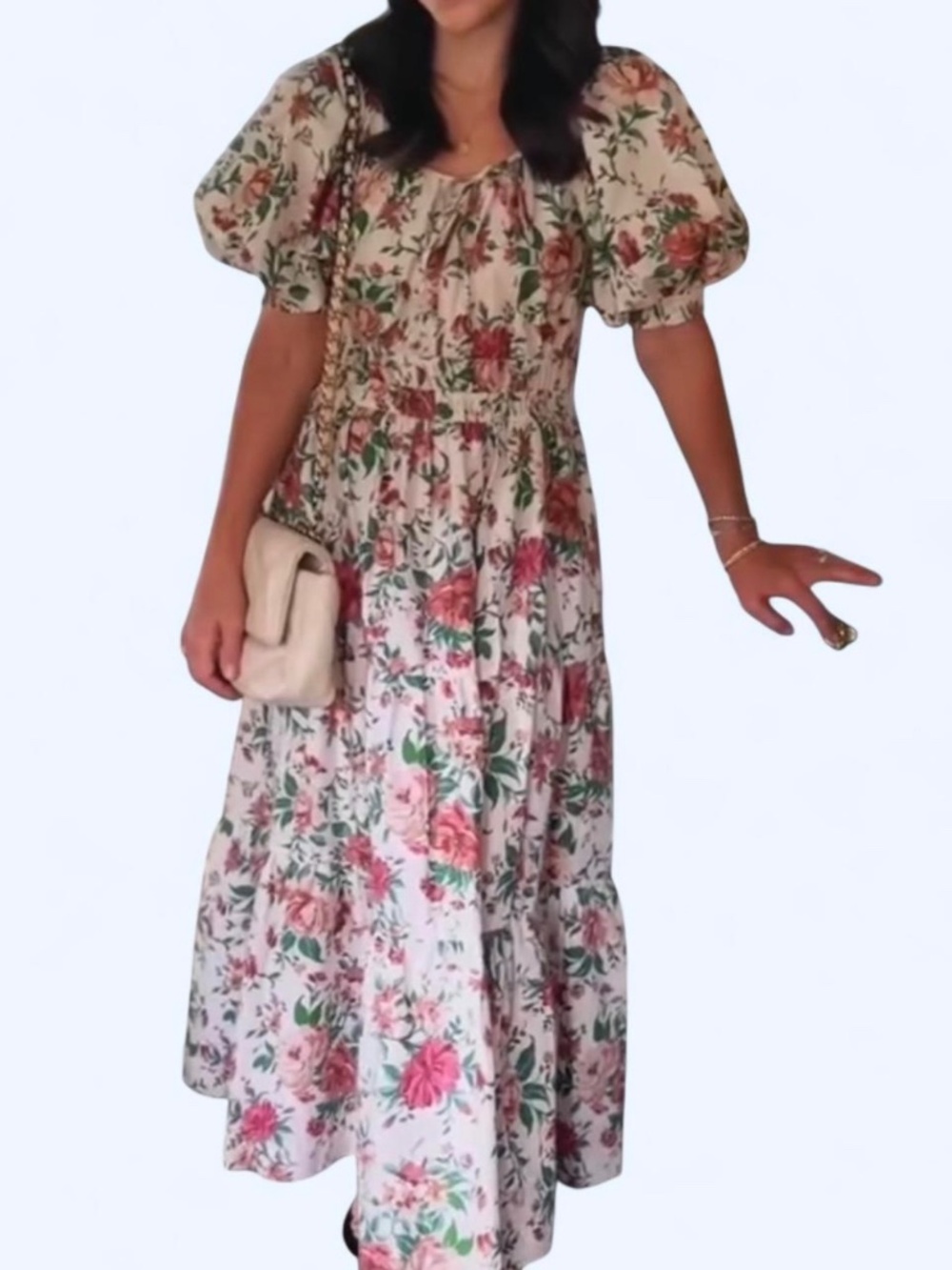 Anthropologie Somerset Floral Maxi Dress S Cottagecore Garden Party - Picture 2 of 8
